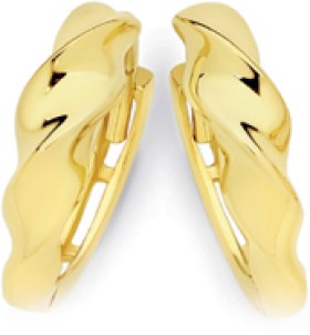 9ct-Gold-Ribbon-Twist-Huggie-Earrings on sale