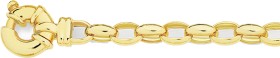 9ct-Gold-19cm-Solid-Belcher-Bolt-Ring-Bracelet on sale
