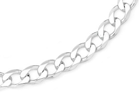 Sterling-Silver-Gents-55cm-Bevelled-Curb-Chain on sale