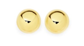 9ct-Gold-5mm-Polished-Ball-Stud-Earrings on sale