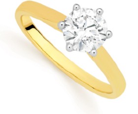 Alora-14ct-Gold-1-Carat-Lab-Grown-Diamond-Solitaire-RIng on sale