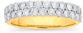 18ct-Gold-Diamond-Two-Row-Band on sale
