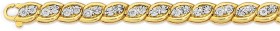 9ct-Gold-Diamond-Marquise-Link-Bracelet on sale
