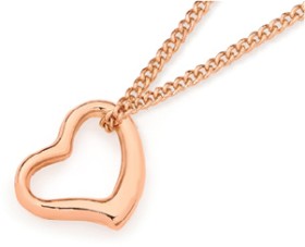 9ct-Rose-Gold-Floating-Heart-Pendant on sale
