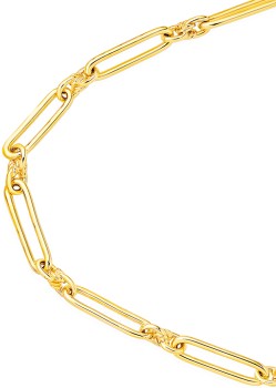 9ct-Gold-50cm-Solid-Paperclip-Necklet on sale