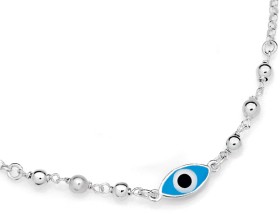 Sterling-Silver-Single-Blue-Evil-Eye-Bracelet on sale