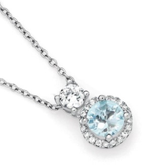 Sterling-Silver-Cubic-Zirconia-Cluster-Pendant on sale