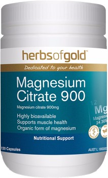 Herbs-of-Gold-Magnesium-Citrate-900-120-Capsules on sale