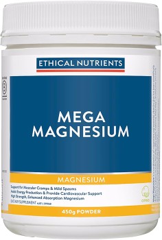 Ethical-Nutrients-Mega-Magnesium-Citrus-450g-Powder on sale