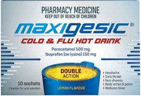 Maxigesic-Cold-Flu-Hot-Drink-10-Sachets on sale