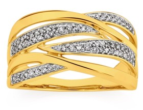 9ct-Gold-Diamond-Wide-Crossover-Band on sale