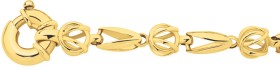 9ct-Gold-19cm-Solid-Tulip-Open-Ball-Link-Bolt-Ring-Bracelet on sale