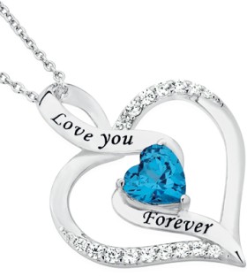 Sterling-Silver-Created-Blue-Topaz-and-Cubic-Zirconia-Twist-Heart-Pendant-Blue on sale
