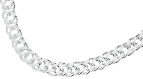 Sterling-Silver-19cm-Double-Curb-Bracelet on sale