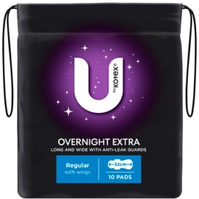 U+By+Kotex+Overnight+Extra+Pads+with+Wings+10+Pack