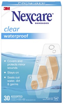 Nexcare%26trade%3B+Clear+Waterproof+Assorted+Strips+30+Pack