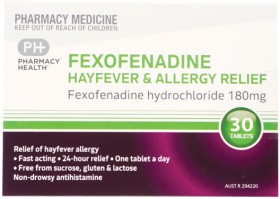 Pharmacy-Health-Fexofenadine-Hayfever-Allergy-Relief-30-Tablets on sale