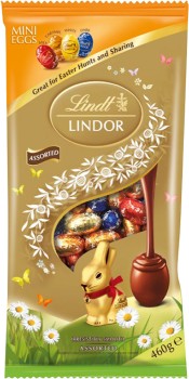 Lindt-Lindor-Mini-Assorted-Easter-Eggs-Bag-460g on sale