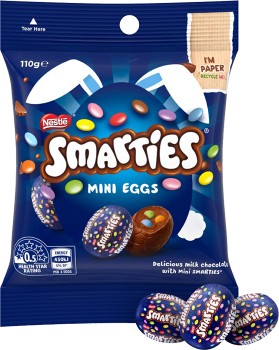 Nestl-Smarties-Mini-Eggs-Bag-110g on sale