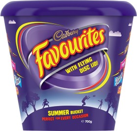 Cadbury-Favourites-Bucket-with-Flying-Disc-Lid-700g on sale