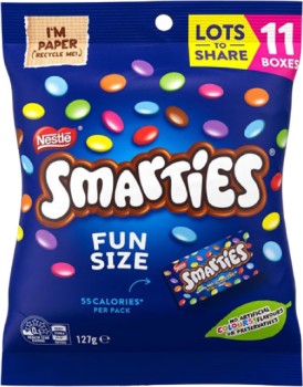 Nestle-Smarties-Chocolate-Funpack-Bag-127g on sale