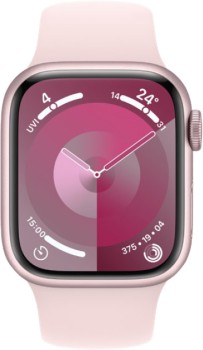 Apple-Watch-Series-9-GPS-41mm-Pink-Aluminium-Case-with-Light-Pink-Sport-Band on sale