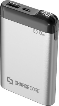Laser-5000mAh-Charge-Core-Power-Bank-Silver on sale