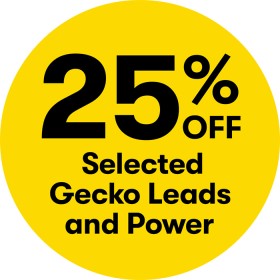 25-off-Selected-Gecko-Leads-and-Power on sale