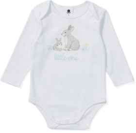 Dymples-Baby-Long-Sleeve-Bodysuit-Containing-Organically-Grown-Cotton-White on sale