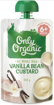 Only-Organic-Vanilla-Bean-Custard-6-Months-120g on sale