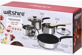 Wiltshire-4-Piece-Classic-Stainless-Steel-Cookware-Set on sale