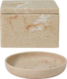 NEW-Openook-Travertine-Look-Box-or-Bowl on sale