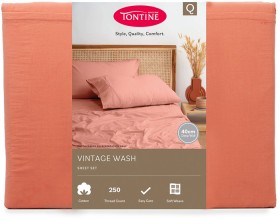 Tontine-Vintage-Wash-Sheet-Set-Queen-Clay on sale