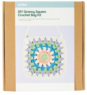 NEW-DIY-Granny-Square-Crochet-Bag-Kit on sale