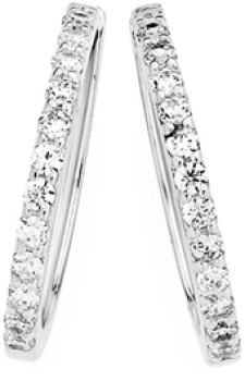 Sterling-Silver-Cubic-Zirconia-Thin-Claw-Set-Hoop-Earrings on sale