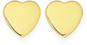 9ct-Gold-7mm-Flat-Heart-Stud-Earrings on sale
