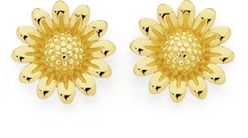 9ct-Gold-Sunflower-Stud-Earrings on sale