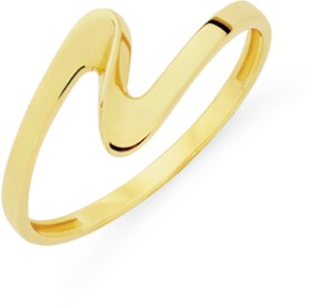 9ct-Gold-Zig-Zag-Swirl-Ring on sale