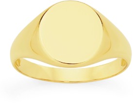 9ct-Gold-Round-Signet-Ring on sale