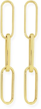 9ct-Gold-Triple-Paperclip-Drop-Earrings on sale