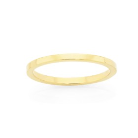9ct-Gold-15mm-Hollow-Stacker-Ring on sale