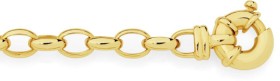 9ct-Gold-19cm-Solid-Belcher-Bolt-Ring-Bracelet on sale