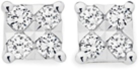 9ct-Gold-Diamond-Square-Stud-Earrings on sale