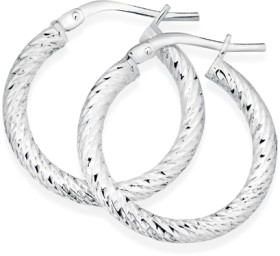 Sterling-Silver-15mm-Sparkly-Twist-Hoop-Earrings on sale