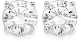 Sterling-Silver-Cubic-Zirconia-4-Claw-Hearts-On-Side-Stud-Earrings on sale