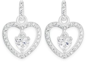 Sterling-Silver-Cubic-Zirconia-Dangle-Heart-in-Open-Heart-Earrings on sale