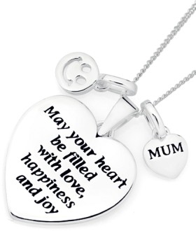 Sterling-Silver-Wishes-for-Mum-Heart-with-Smiley-Pendant on sale