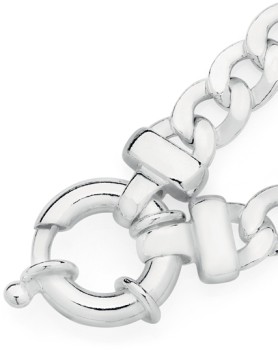Sterling-Silver-20cm-Hollow-Curb-Bolt-Bracelet on sale