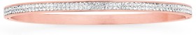 Rose-Plated-Stainless-Steel-Narrow-Oval-Crystal-Bangle on sale