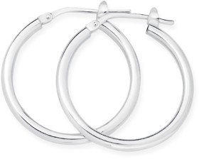 Sterling-Silver-20mm-Hoop-Earrings on sale